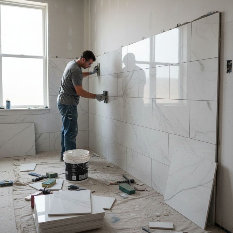 Hearth Tile Installation detail
